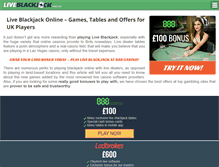 Tablet Screenshot of liveblackjack.org.uk